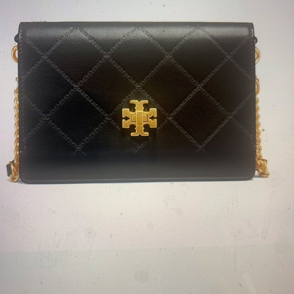 Tory Burch Georgia Turn - lock large black leather bag - Picture 11 of 16